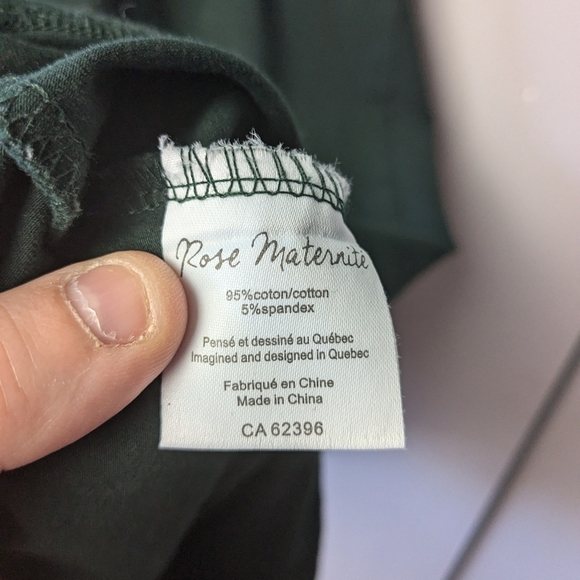 ROSE MATERNITÉ T-shirt Dress Green Color Size Large In GREAT Used Condition - Picture 6 of 9
